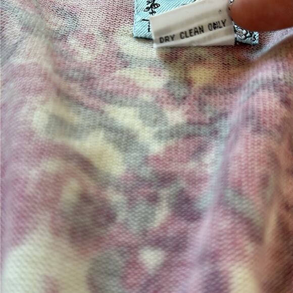 Anthropologie Tabitha Ruffle Floral Button Front Cardigan Pockets Cotton Size M - Picture 10 of 14